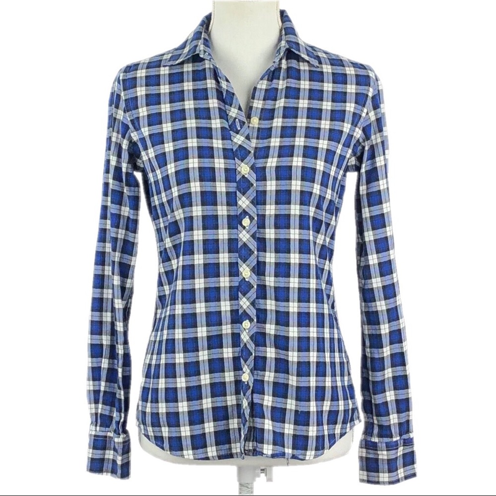 BANANA REPUBLIC | Royal Azure Plaid Shirt